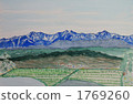 Shinshu Tateyama mountains watercolor painting 1769260