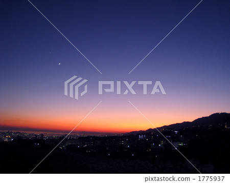 Moon and evening sky 1775937