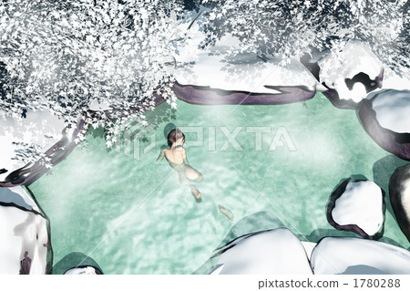 Winter hot spring · open-air bath 02 1780288