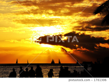 風景 日落 夕陽 1781306