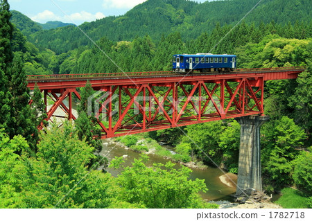 Fresh green Akita inland inland longitudinal railway Fresh green Akita inland inland longitudinal railway 1782718