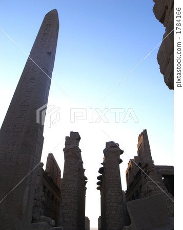 Egypt · Luxor ~ Obelisk of Temple of Carnac and large column room 1784166
