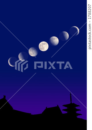 Moon and temple 1788207