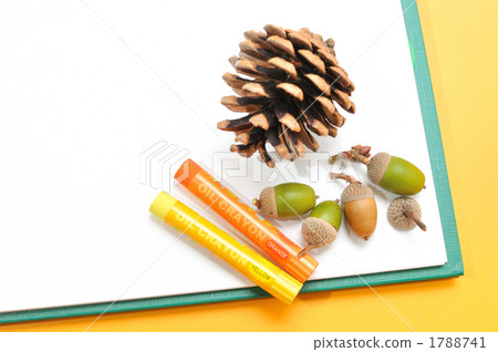 Acorn, colored paste. 1788741