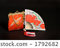 Shichigosan folding fan and bag 1792682