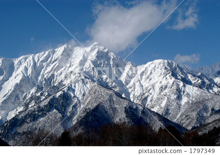 鹿角矛看法從聖Alpina滑雪區域的 1797349