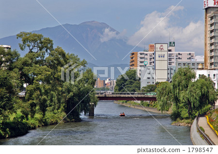 Asahi-bashi and Iwateyama crossing Morioka walk / Kitakami River 1798547