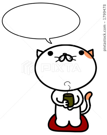 貓（圓形氣球/茶） 1799478