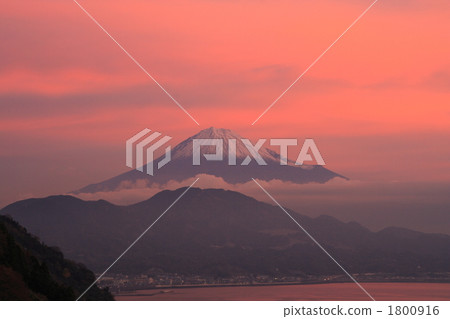 雪山 清晨 富士山 1800916