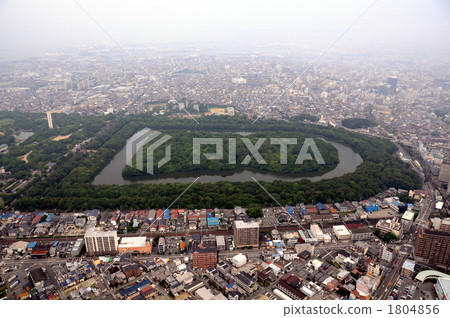 Daisen Tomb burial mound (Emperor Nintoku) aerial photograph Daisen Tomb burial mound (Emperor Nintoku) aerial photograph 1804856