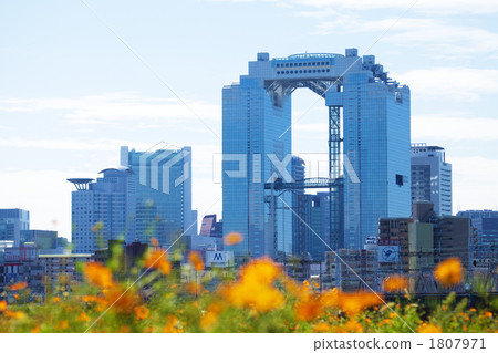 從河床看到的北大阪淀川淀川街 1807971