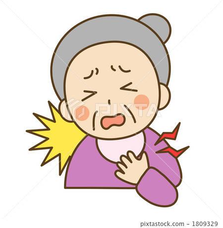 Elderly people holding down my chest 1809329