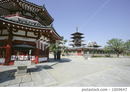 shitenno-ji temple, sacred area, austere 1809647