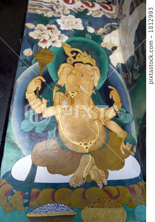 Mural painting at Rumtech monastery Mural painting at Rumtech monastery 1812993