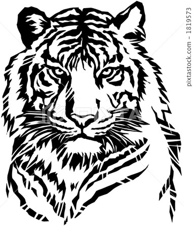 老虎上半身鏤空圖片 老虎上半身鏤空圖片 1819573