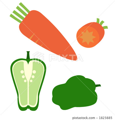 青椒和紅蘿蔔的例證 1823885