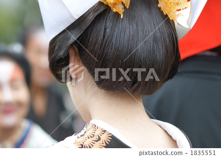 美麗的日本和服和頭髮 1835551