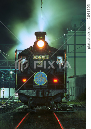 SL North Biwako夏季C56160夜景Yonehara停車機 1841303