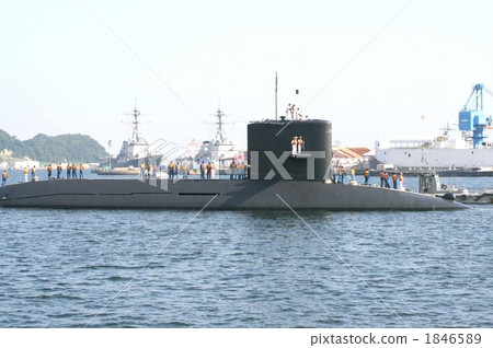 Submarine's entry to the port Submarine's entry to the port 1846589