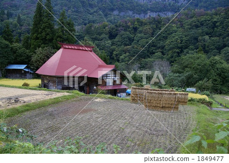 信州的秘密秋山村的稻米和農舍 信州的秘密秋山村的稻米和農舍 1849477
