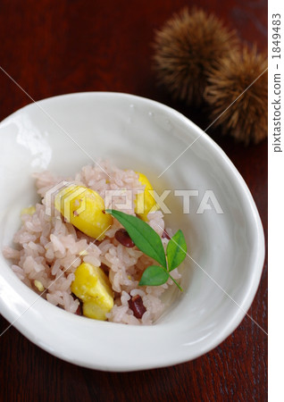 Chestnut rice with red beans Chestnut rice with red beans 1849483