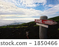 富士山的登山路標。 1850466