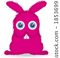可怕的桃紅色兔子例證 1853699