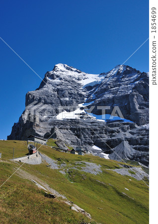 Eiger and mountaineering train (vertical) 1854699