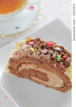 Handmade chocolate roll cake 1854951