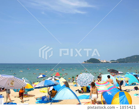 海水浴 沙灘 海 1855421