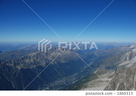 來自Aiguille du Midi天文台的地平線 1860313