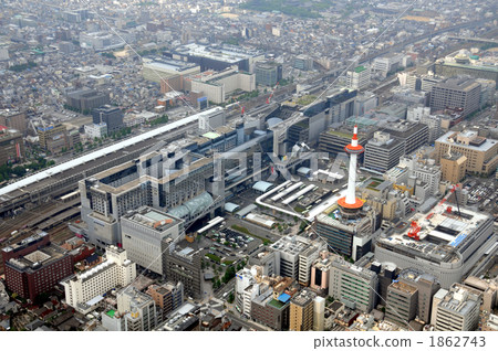 京都駐地鳥瞰圖從東北部的 京都駐地鳥瞰圖從東北部的 1862743