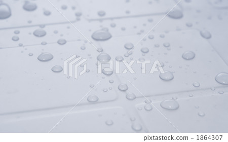 A clean white texture with water droplets floating on the surface. A clean white texture with water droplets floating on the surface. 1864307