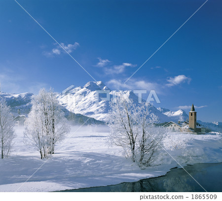 Engadin谷冬天風景 1865509
