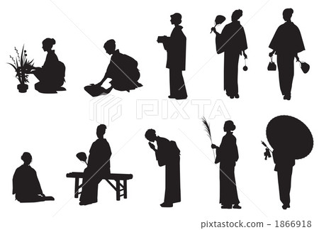 Japanese clothes female silhouette Japanese clothes female silhouette 1866918