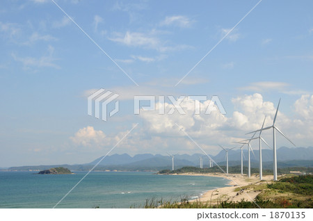 Windmill and sea 1870135