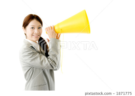 擴音器和女員工 1871775