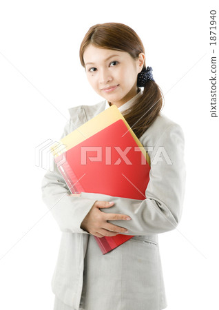 Female employees with documents 1871940