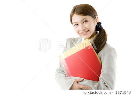 Female employees with documents Female employees with documents 1871943