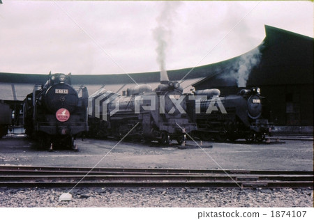 1965, Steam locomotive C60 towing the Yuzuru Express, Morioka Locomotive Depot, Tohoku Main Line, Morioka City, Iwate Prefecture 1874107