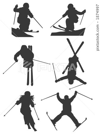 運動剪影(大人物滑雪) 運動剪影(大人物滑雪) 1874997