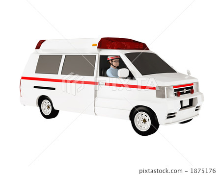 Ambulance and emergency life-saving person Ambulance and emergency life-saving person 1875176