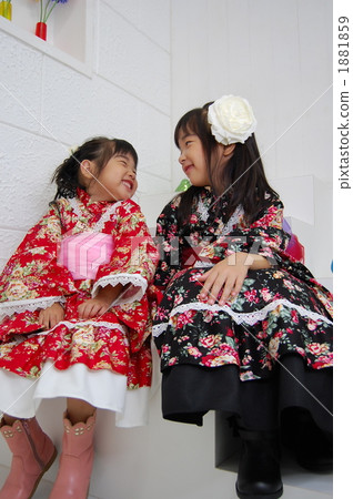 sister, sisters, festival day for children of three, five and seven years of age 1881859