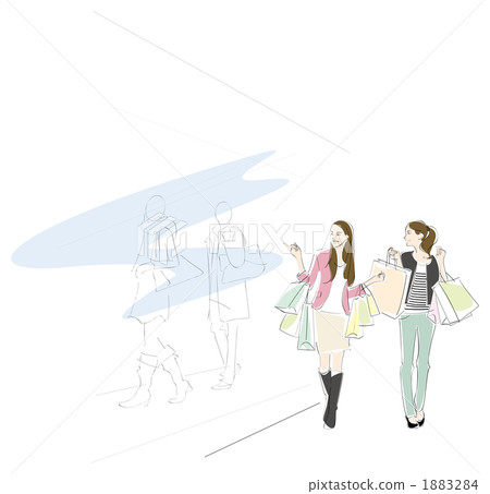 櫥窗購物 女生 女孩 1883284