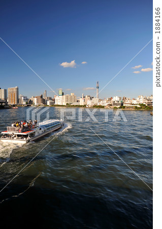 Sumidagawa cruise Tokyo Skytree seen from the boat Sumidagawa cruise Tokyo Skytree seen from the boat 1884166