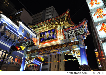 neon street, chinatown, downtown area 1885910