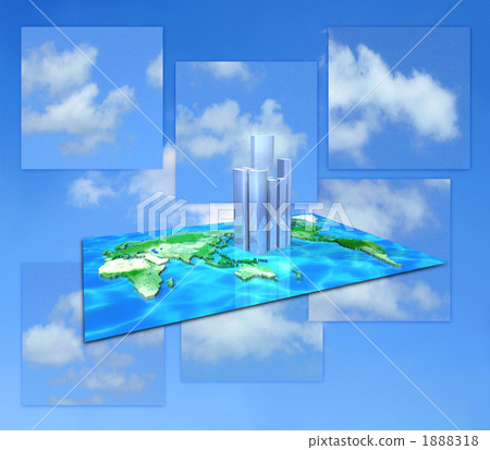 The future city of the Pacific · towering high-rise building city 1888318