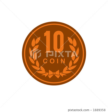 10 yen coin illustration 1889358