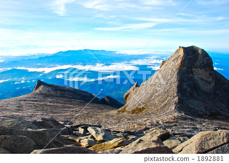 "South Peak (Left)" and "St. Jones Peak (Right)" of East of Kinabalu (East Malaysia / Borneo Island) 1892881