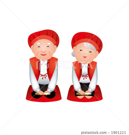 Illustration of a couple celebrating the 60th calendar 1901221